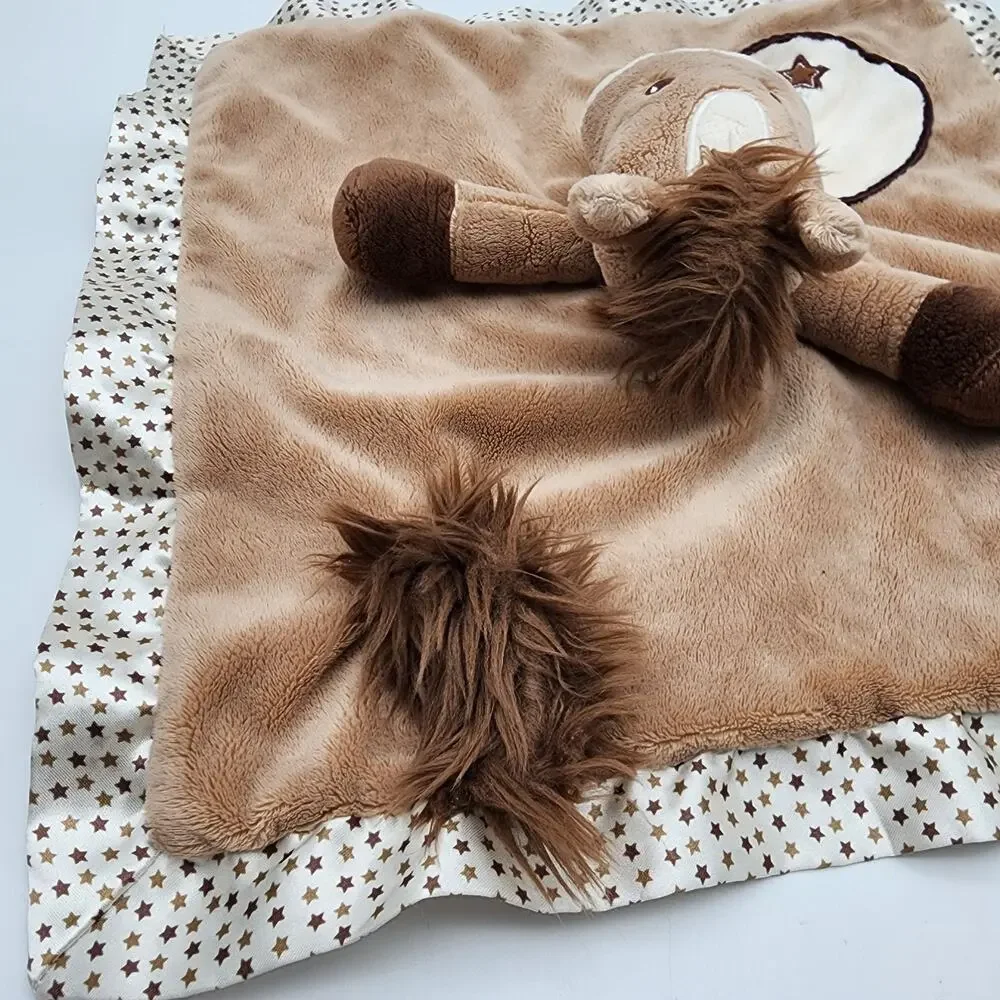 Douglas Baby Star Pony Horse Lovey Plush Security Blanket Satin Lil Snuggler